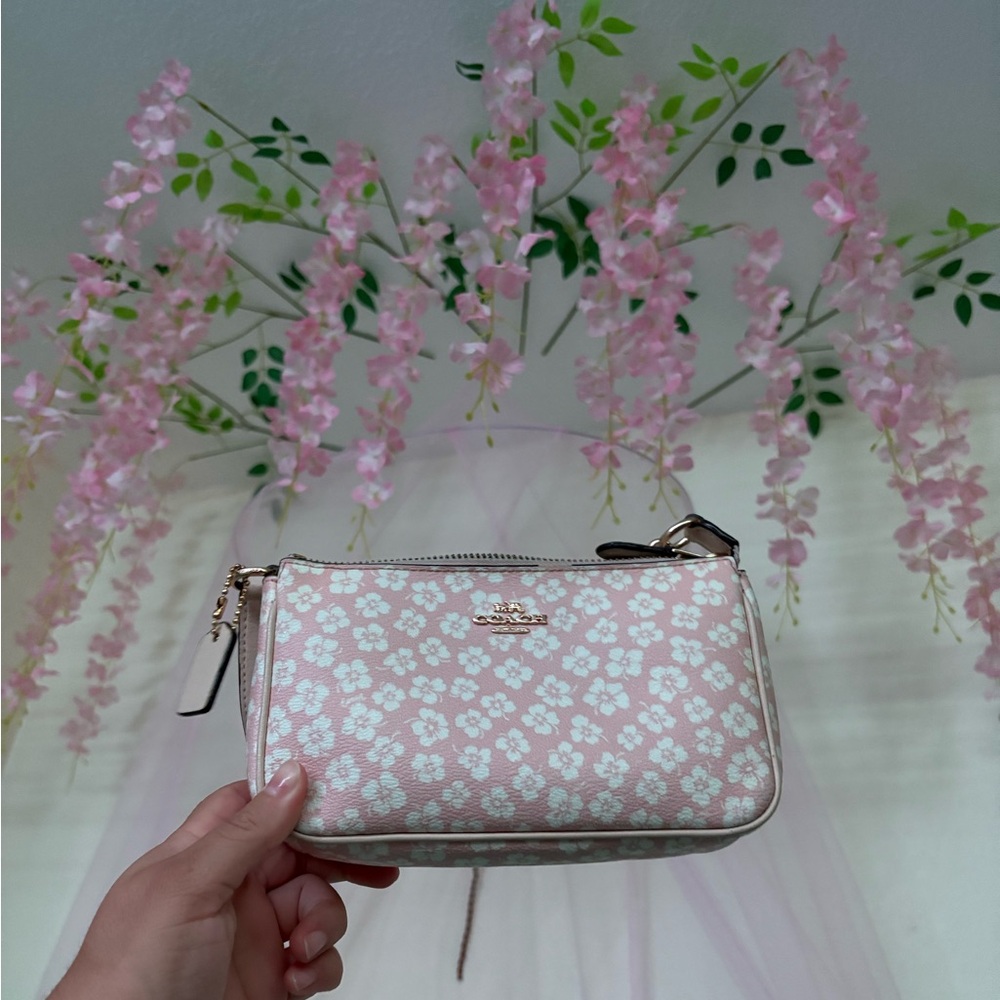 Pink Floral Coach Nolita 19